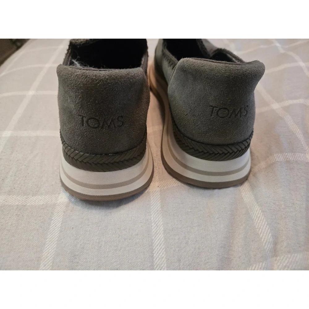 TOMS Jocelyn Gray Suede Slip-On Espadrille Sneakers Women's Size 7 NWOT - Picture 7 of 7